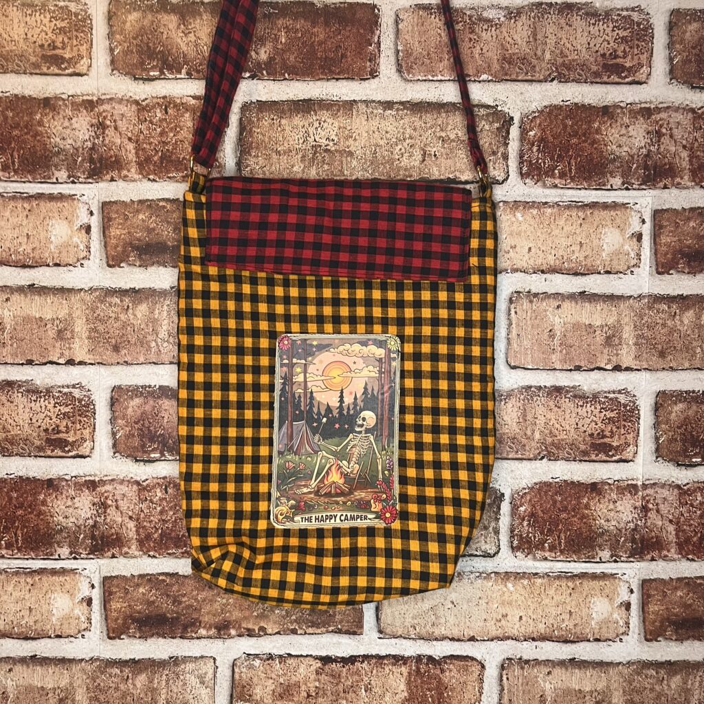 Flannel bag Happy Camper print