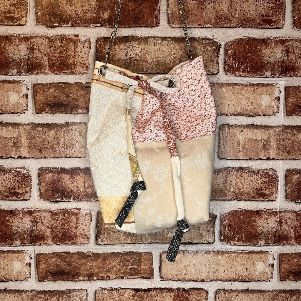 Patchwork bucket bag